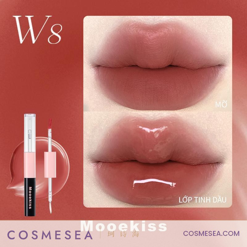 Mooekiss Dual-Ended Color-Stay Lip Glaze 1.5g+1.5g