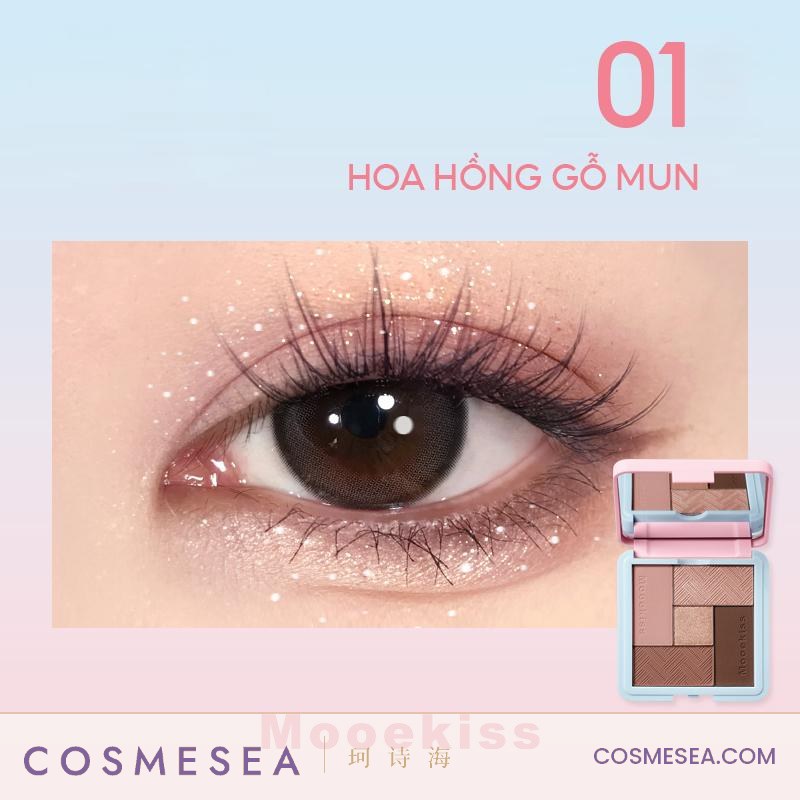 Mooekiss Refillable 5-Color Eyeshadow (Pink-Blue Edition)