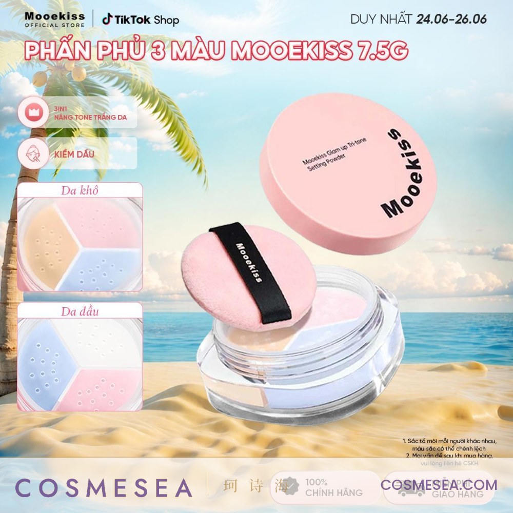 Mooekiss Tri-Color Correcting Loose Powder 7.5g 03