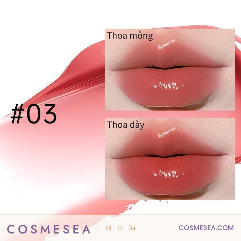 Mooekiss Mirror-Gloss Lip Glaze 1g #03 Peach Jelly