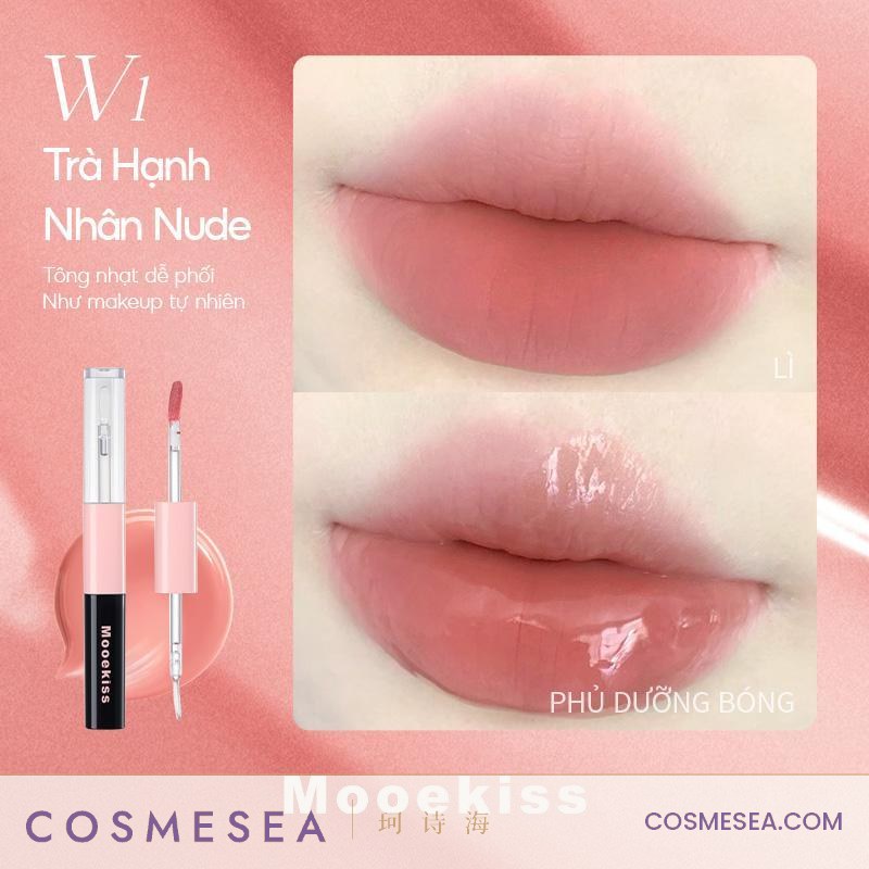 Mooekiss Dual-Ended Long-Wear Lip Glaze 1.5g+1.5g