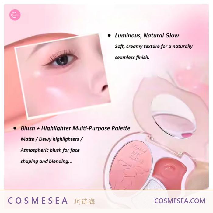 GOGOTALES Blush & Highlighter 3-in-1 Palette