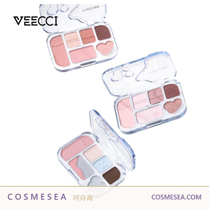 VEECCI Fantasy Lace Series 6-Color Eyeshadow Palette - Highly Pigmented & Shimmery Finish
